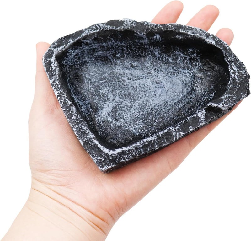 Neeenn 3 Pack Reptile Food Dish, Resin Hermit Crab Food & Water Bowl, Reptile Feeding Food Dish Kit, Tank or Aquarium Accessory, Suitable for Turtle Lizard Hermit Crab Snail Bearded Dragon Leopard Gecko - Image 5